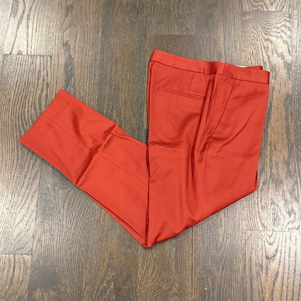 Alexander Wang Pants Slim Fit M Flat Front Slacks Rust Brick Red 26" Inseam